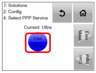 To change the PPP service to APEX select Use Apex: